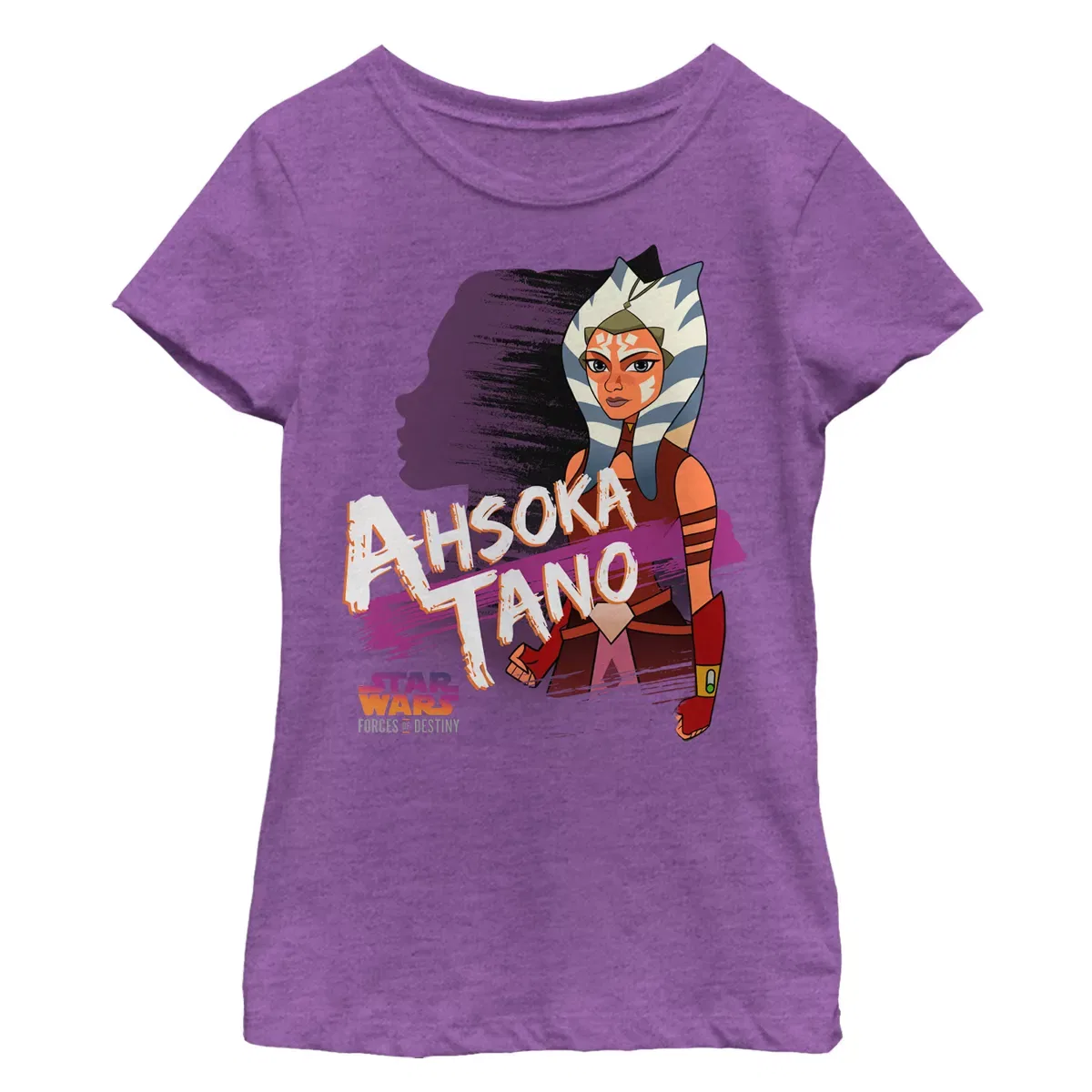Детская футболка с принтом Ahsoka Shadow Star Wars, Purple Berry