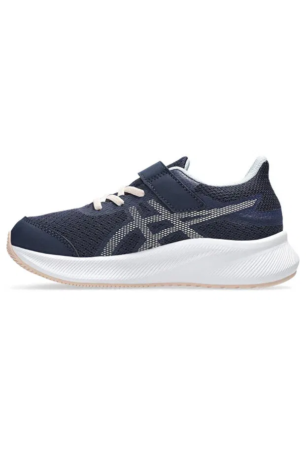 Детские кроссовки для девочек с принтом Patriot 13 ps kids navy running shoe 1014a264-410 Asics, Navy Blue — фото 2