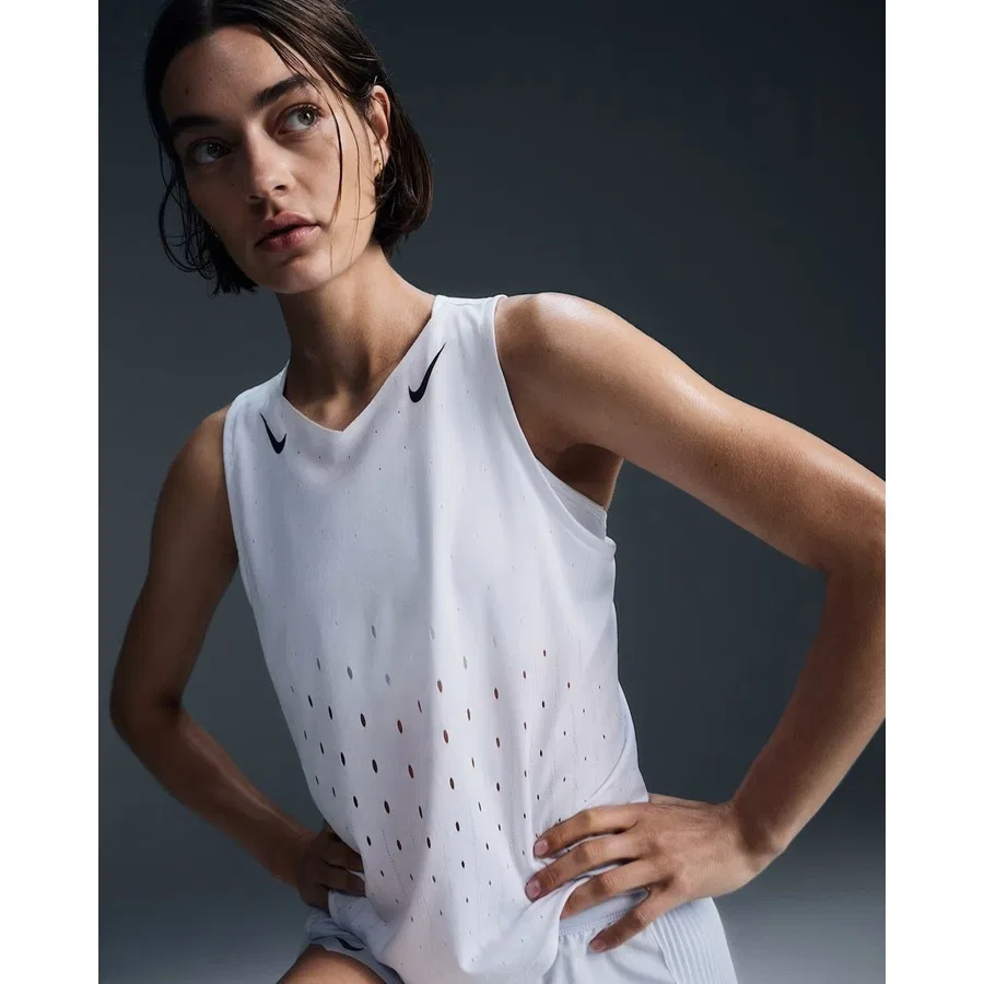 Женский спортивный топ с длинным рукавом Nike Aeroswift Dri-Fit Adv, Белый
