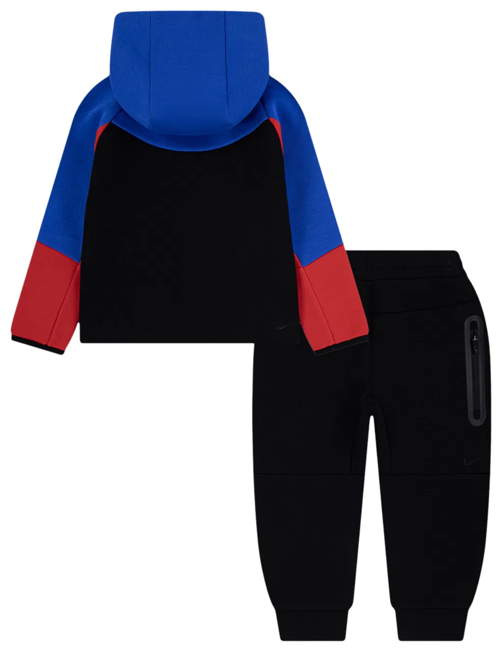 Детский спортивный костюм Tech Fleece Full-Zip Set Nike, цвет Black/Game Royal — фото 2