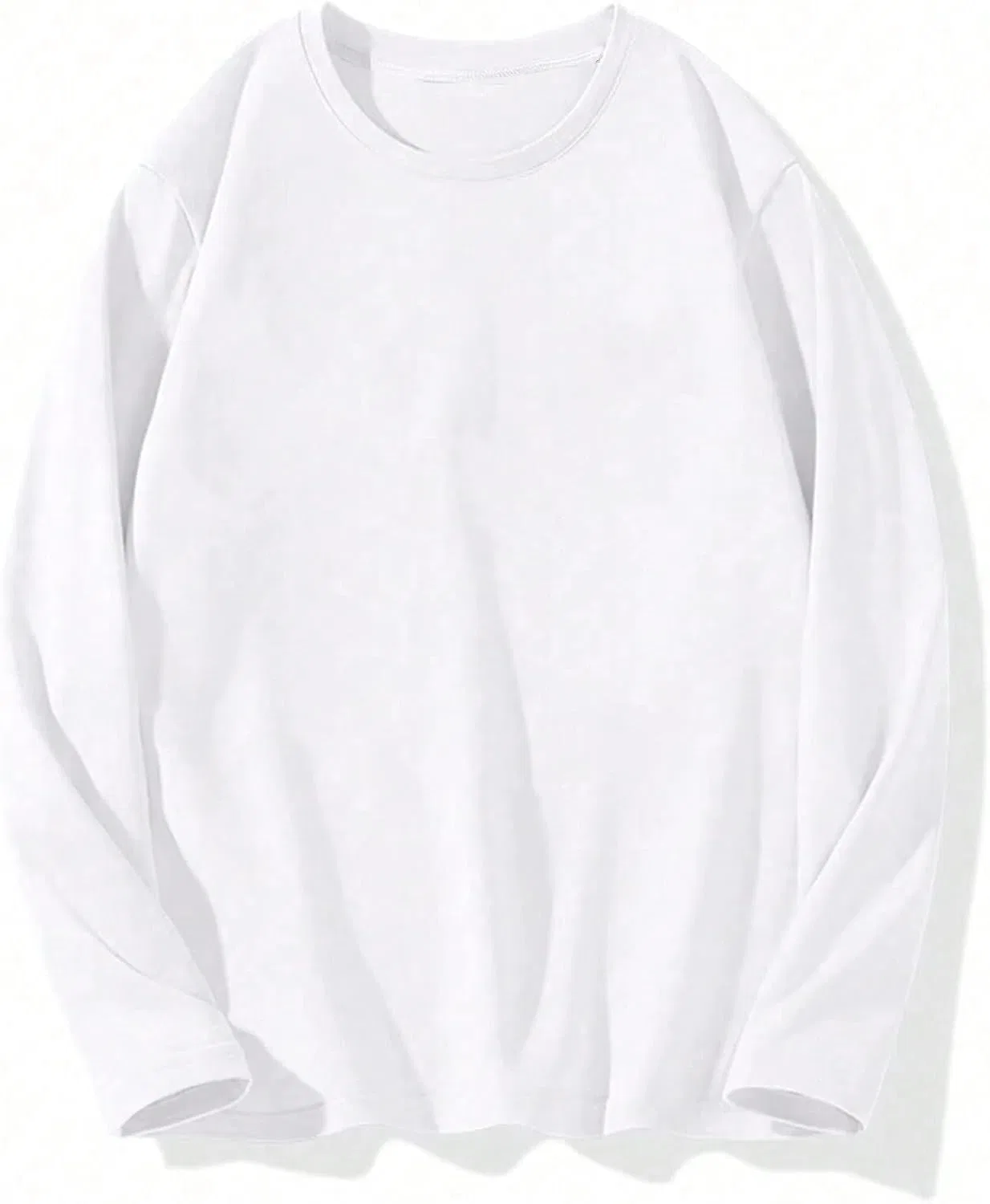 Мужская свободная футболка с круглым вырезом, Drop Shoulder, White — фото 4