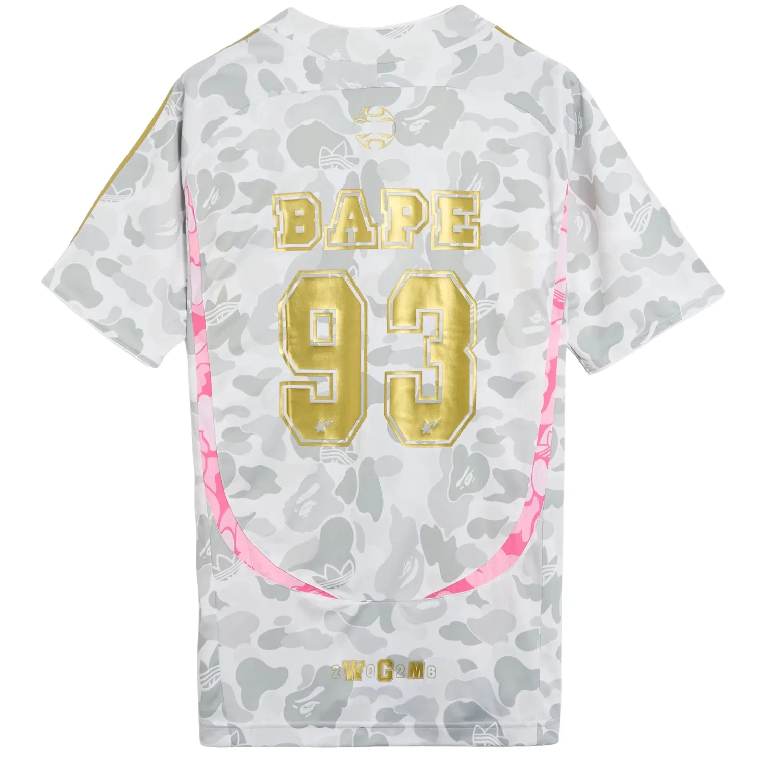 Мужская футболка с принтом Adidas x BAPE Teamgeist, белый — фото 2