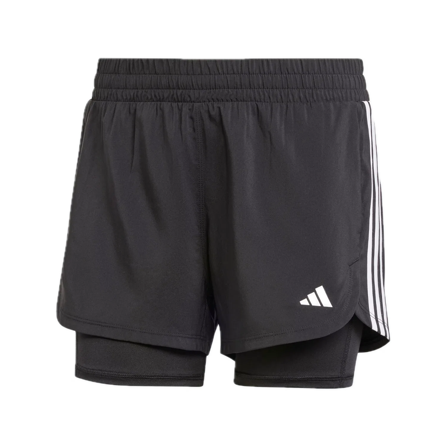 Женские спортивные шорты с тремя полосками Adidas Pacer, черный