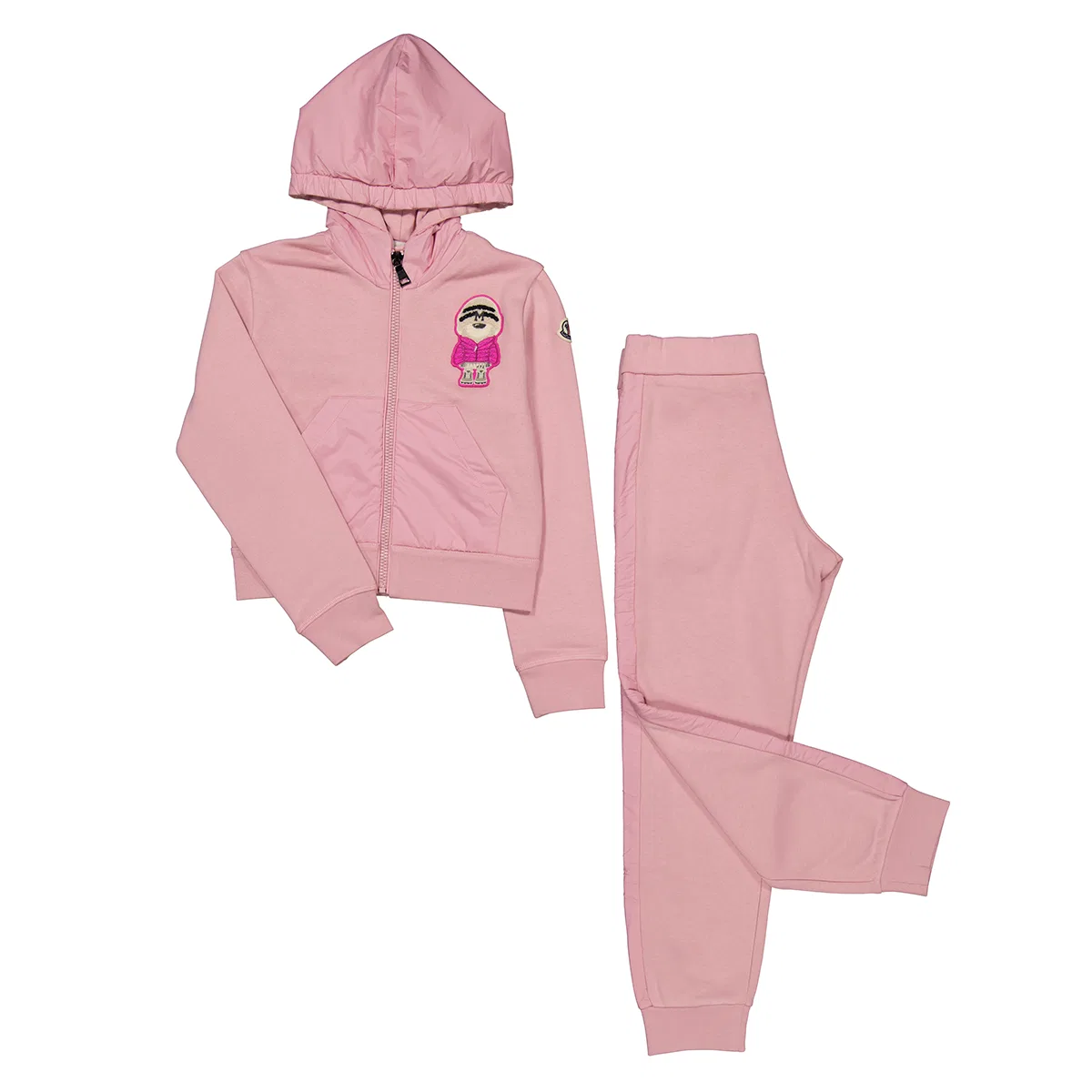 Комплект из свитера и брюк с вышитым логотипом Moncler, Pink — фото 3
