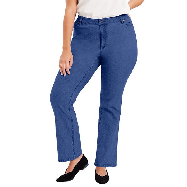 

Женские джинсы bootcut Curvie Fit plus size June & Vie, Medium Blue
