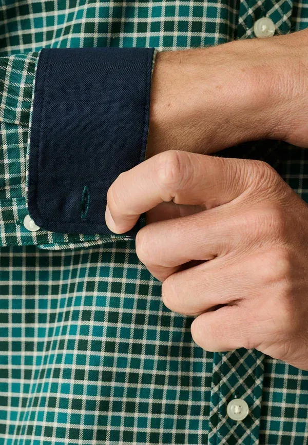Рубашка с клетчатым принтом Shirt Next, dark green, темно-зеленый — фото 3