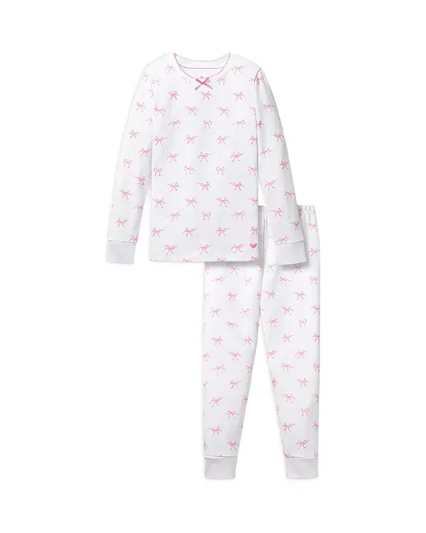 Детский комплект пижам с принтом Blushing Bows Petite Plume, белый