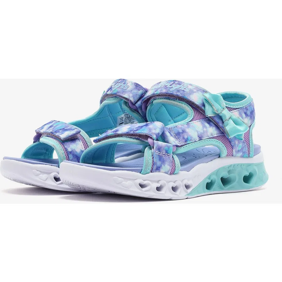 Сандалии с подсветкой Flutter Hearts Sandal-Blurry Love Skechers, Фиолетово-синий — фото 4