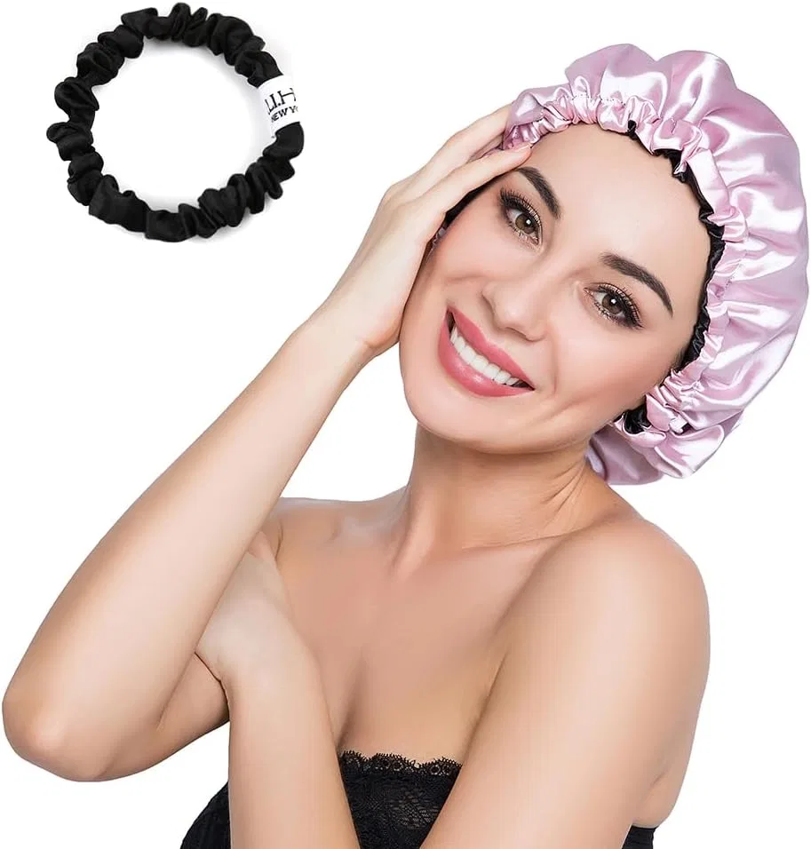 Шапочка для душа, ELIHAIR, двусторонняя, L, Light Purple/Black
