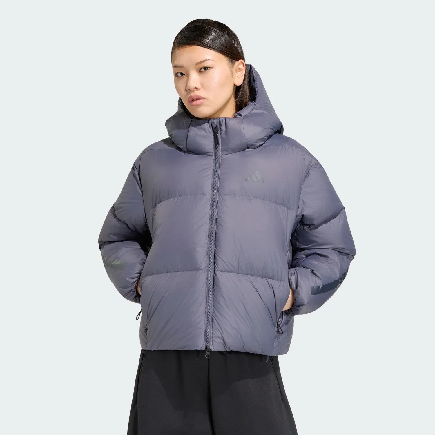 Мужское утепленное пальто-пуховик Z.N.E. Puffer Jacke Adidas, Dunkelgrau