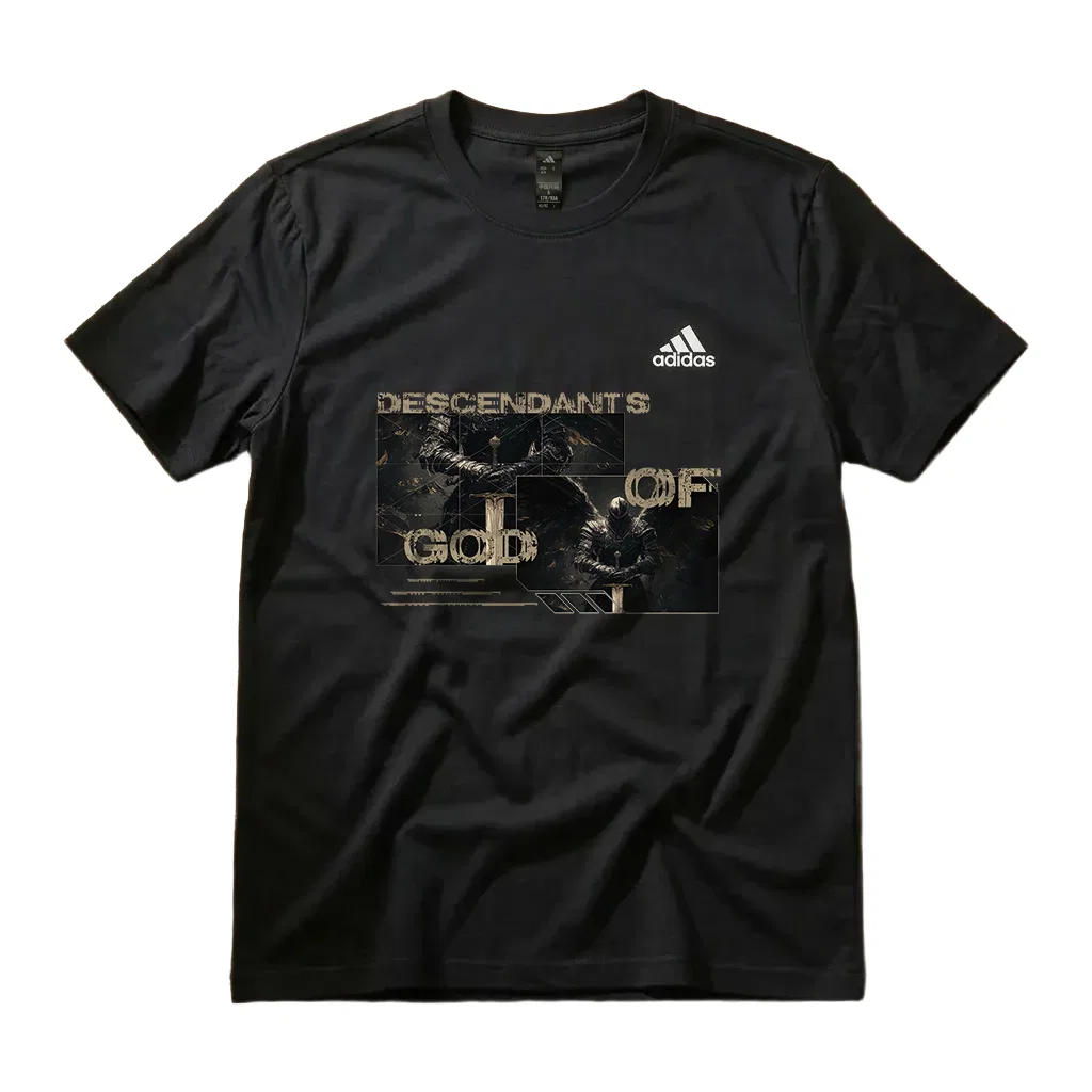 Футболка с круглым вырезом, базовая модель, Adidas, Black