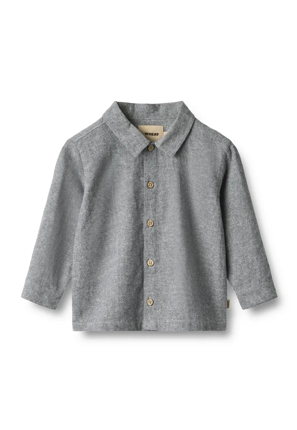 Рубашка «Оскар» унисекс - рубашка Wheat, Dark Blue Chambray