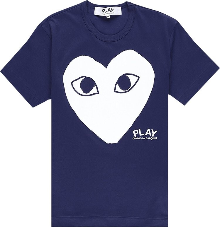 

Футболка Comme des Garçons PLAY Printed Heart Logo T-Shirt 'Navy', синий