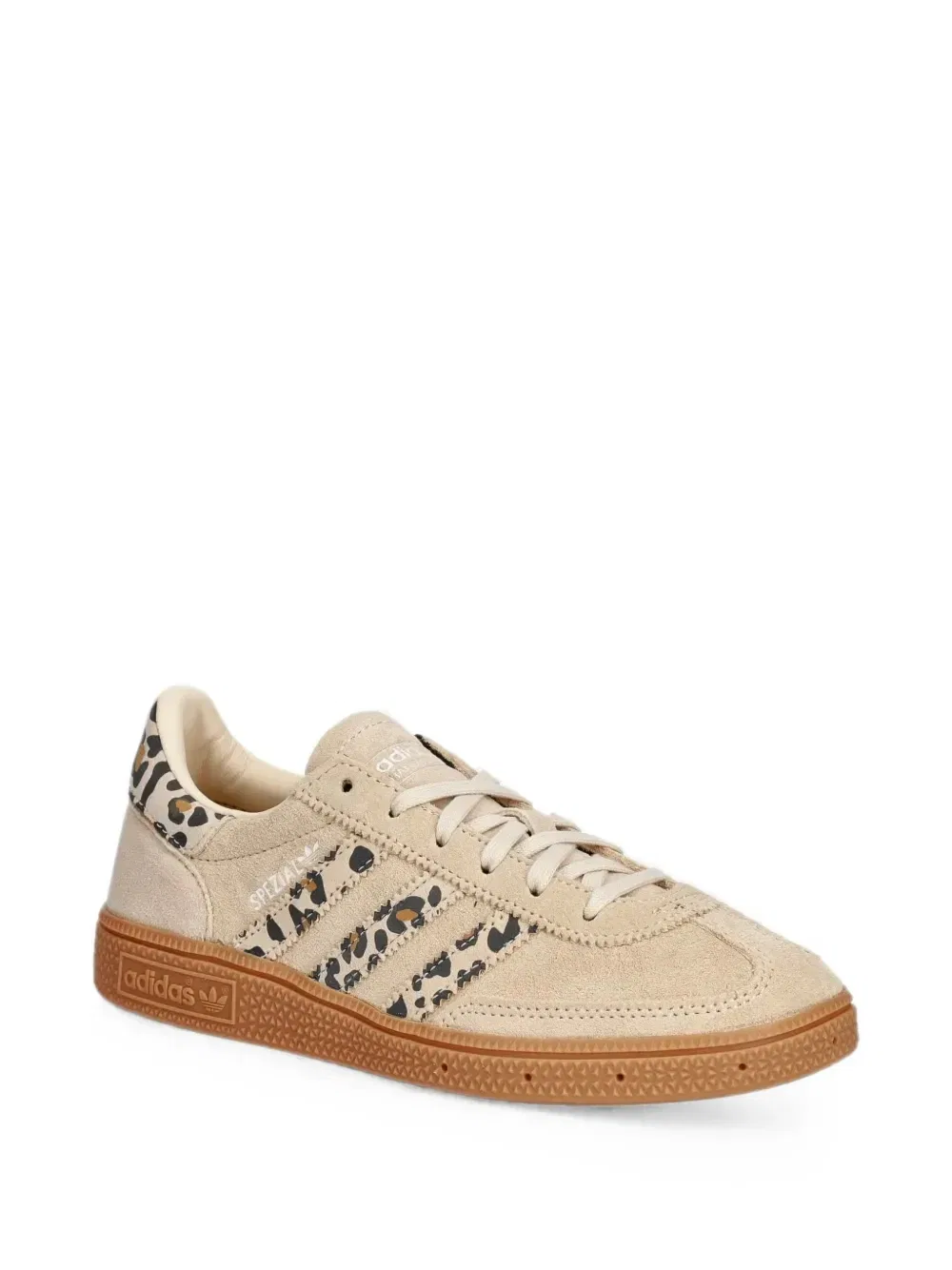 Кроссовки Handball Spezial с леопардовым принтом Adidas Kids, бежевый — фото 2