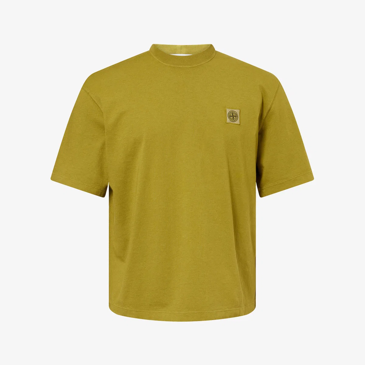 Хлопковая футболка с логотипом Dyed-patch Stone Island