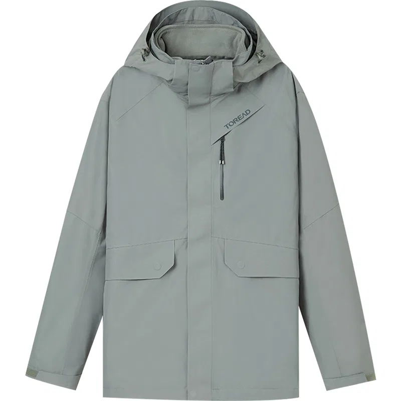 Детская ветровка флисовая 3-в-1 с капюшоном Gray Lake Green TOREAD, Gray Lake Green