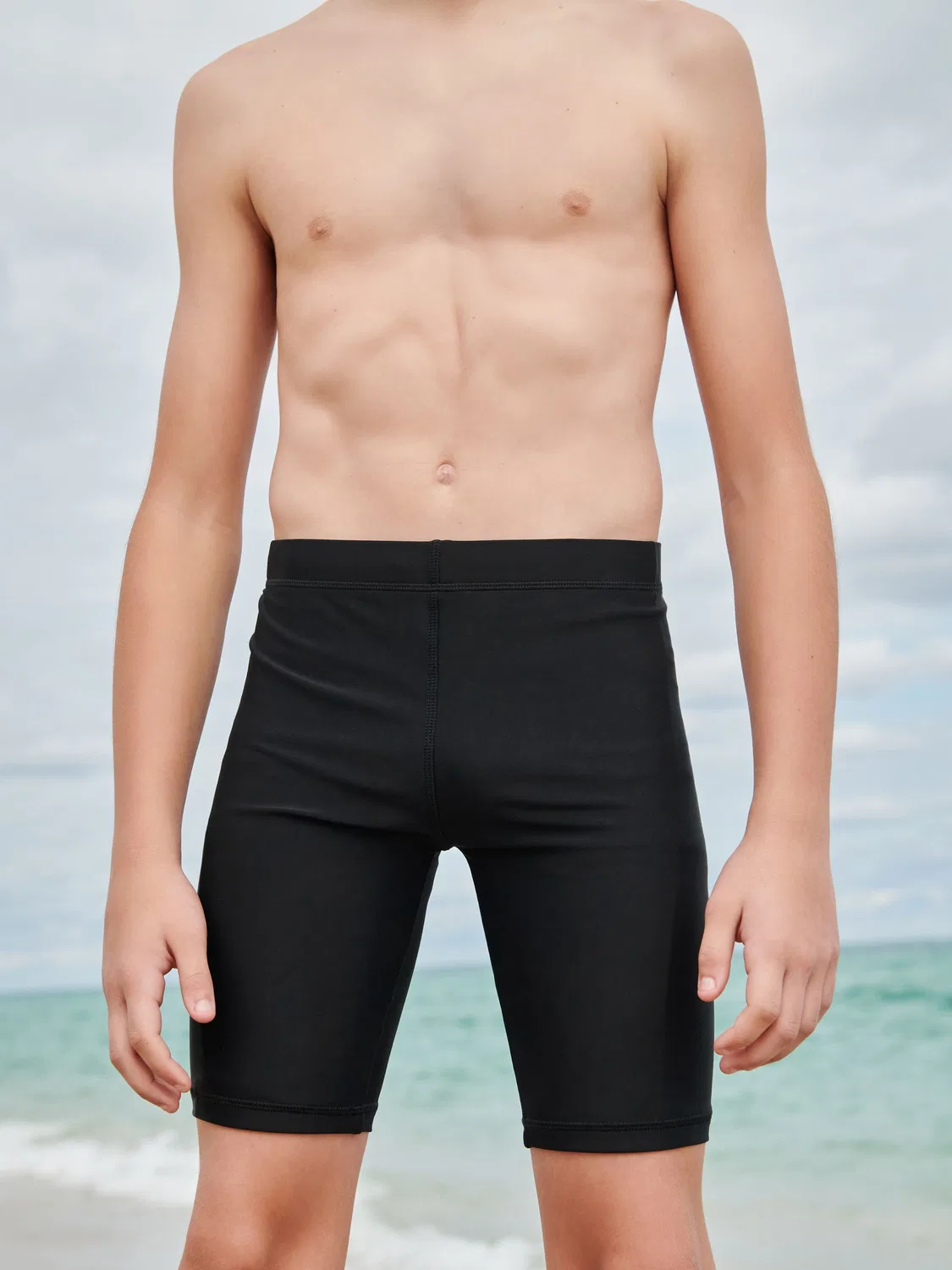 Плавки удлиненные, stretch, Black Longer Length Stretch Swim Shorts Next, черный