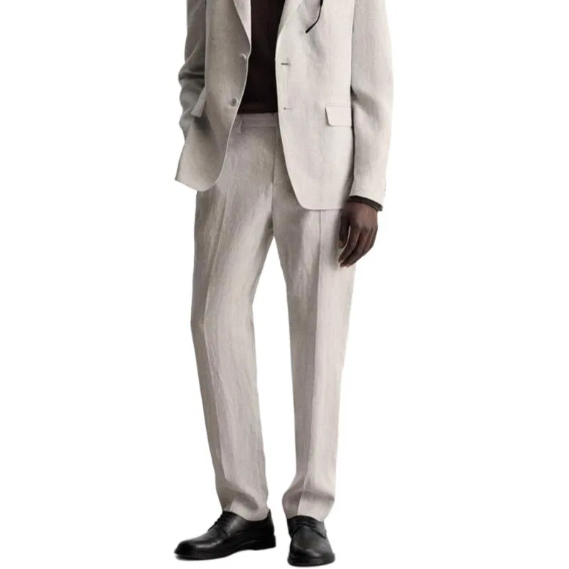 Мужские брюки классические Light Beige ZARA — фото 4