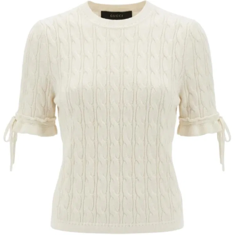 Женский свитер белый прямой крой GUCCI, White