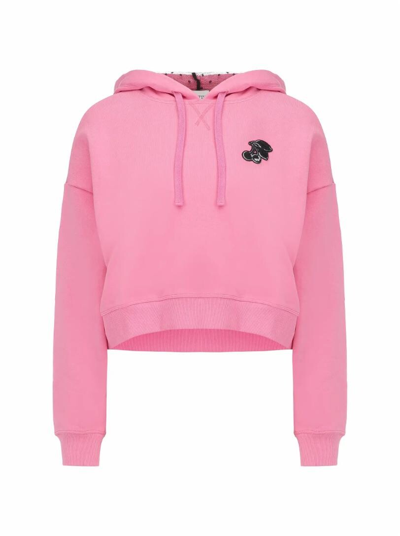 

Укороченный худи RED Valentino, Розовый, Укороченный худи RED Valentino