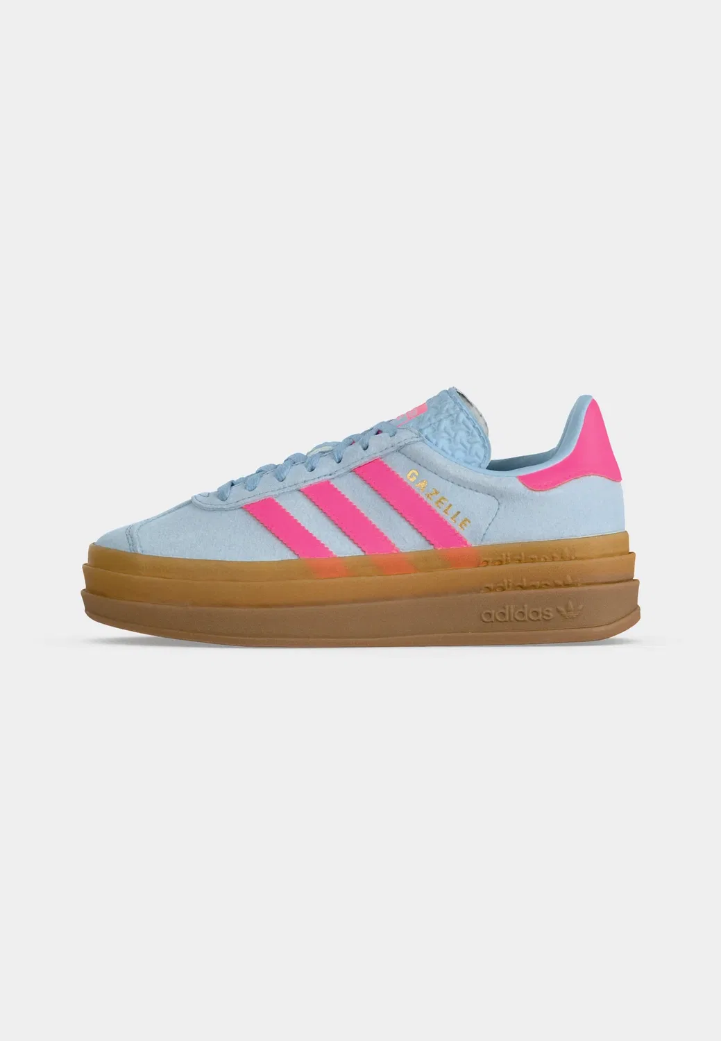 Кроссовки Gazelle Bold унисекс Adidas Originals, Clear Sky/Lucid Pink/Gold-Coloured Metallic — фото 2