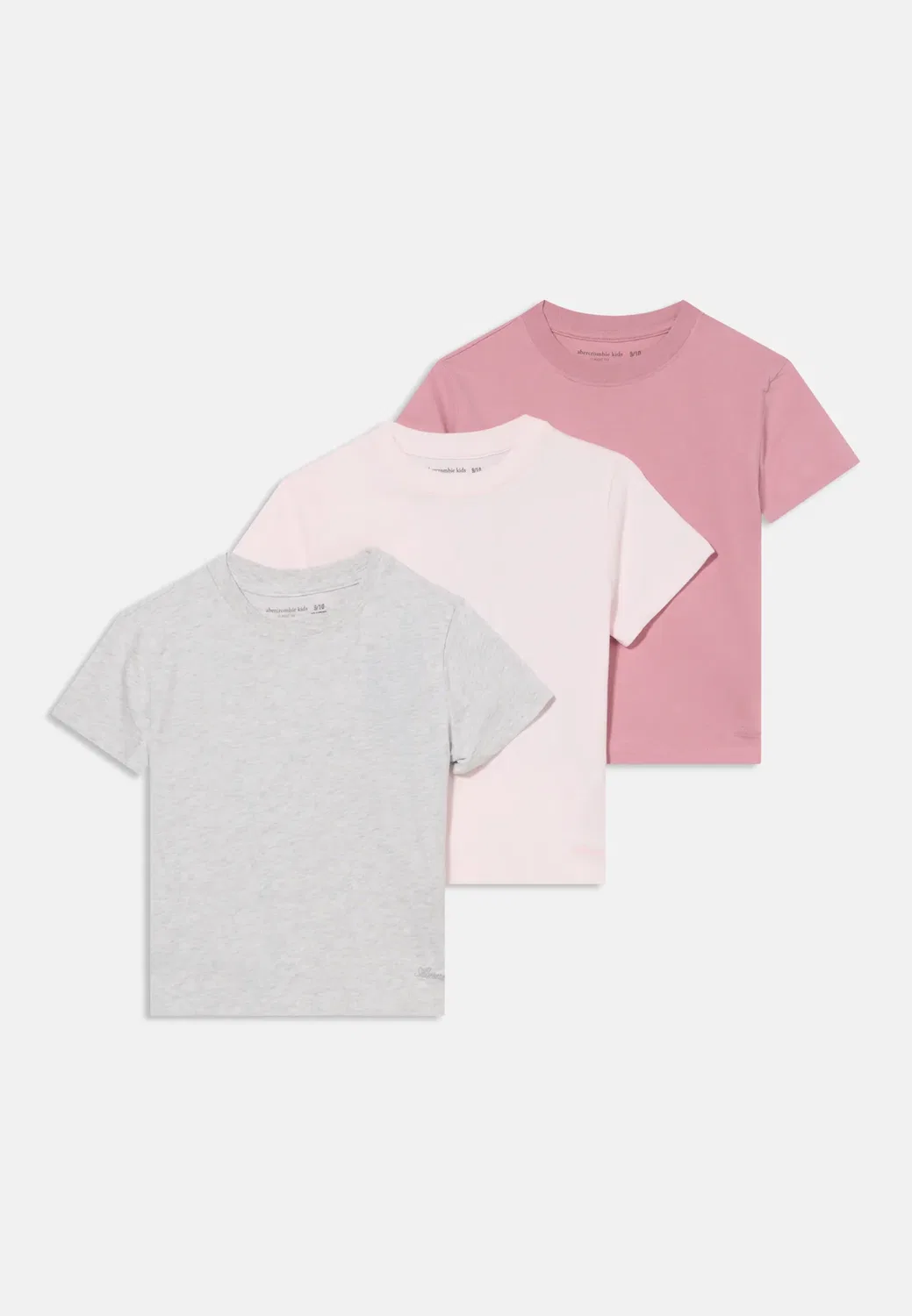 Набор из 3 классических футболок - базовая футболка Abercrombie & Fitch, Pink Marshmallow — фото 3