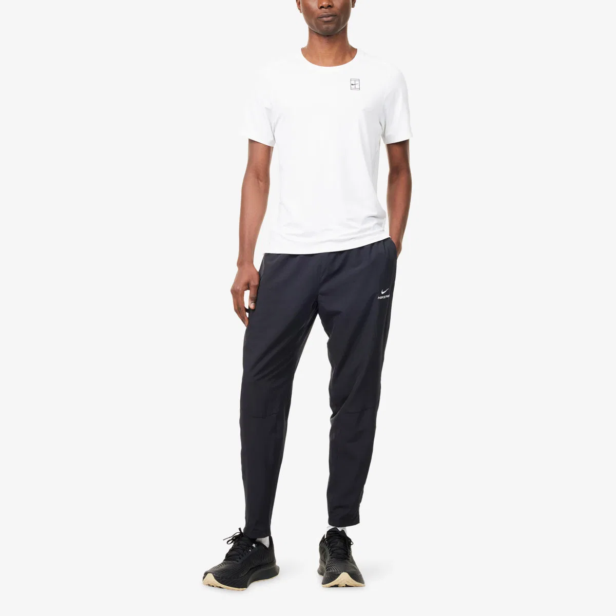 Спортивные брюки Dri-fit стандартного кроя из эластичной ткани Nike, белый — фото 2