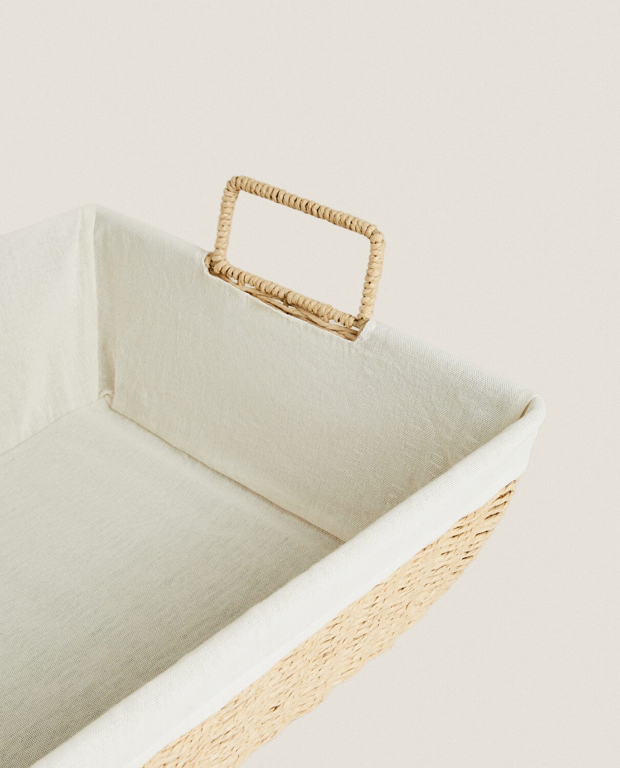 Корзина для белья Zara Home With Fabric Lining, бежевый — фото 4
