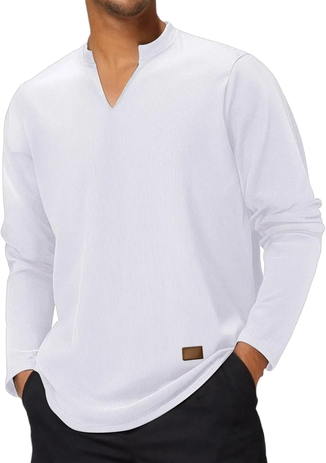 Мужская футболка с круглым вырезом Regular Fit Polyester, White