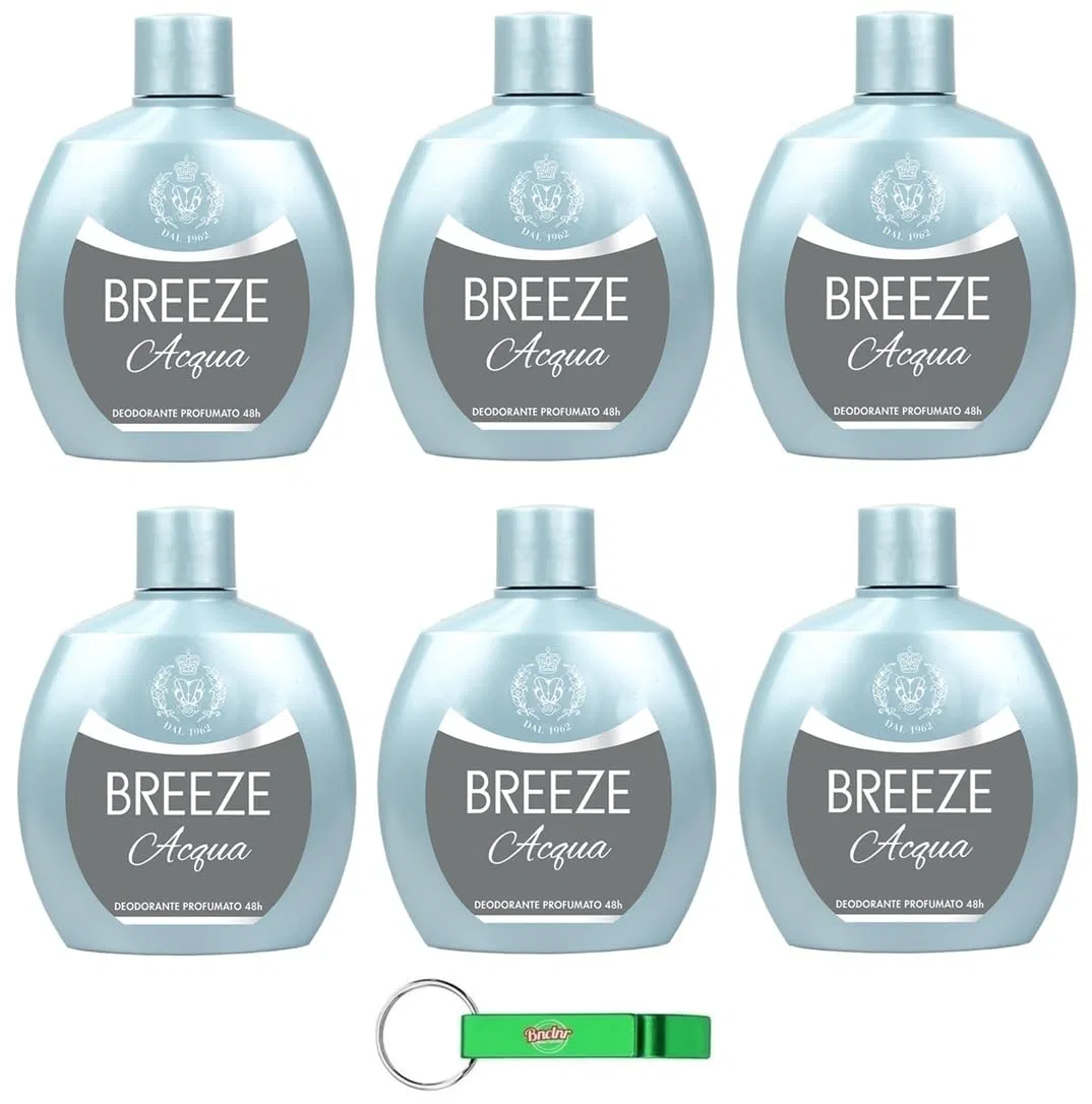 Дезодорант без газа и солей алюминия Breeze Acqua, 48ч, 100 мл, 6 шт, Beni Culinari