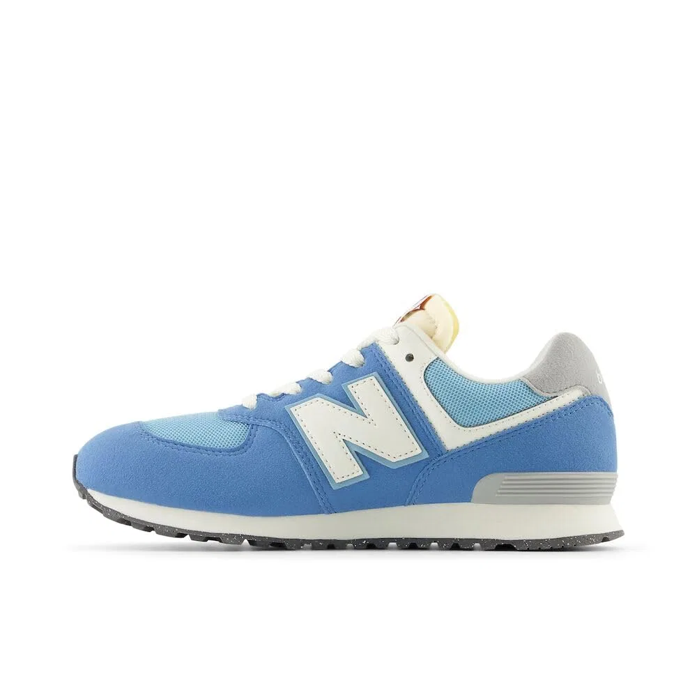 Детские кроссовки для девочек с принтом New Balance 574 Heritage Vintage Pack, Blue White — фото 2