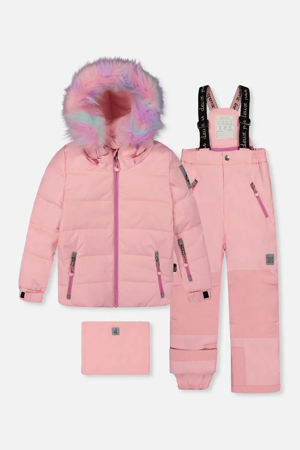 Детский комплект зимний комбинезон с курткой Deux par Deux, Light Pink