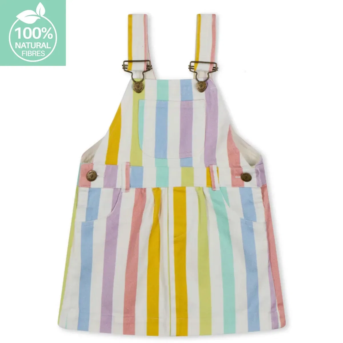 Детское платье в широкую полоску Classic Wide Stripe Dotty Dungarees, Multi