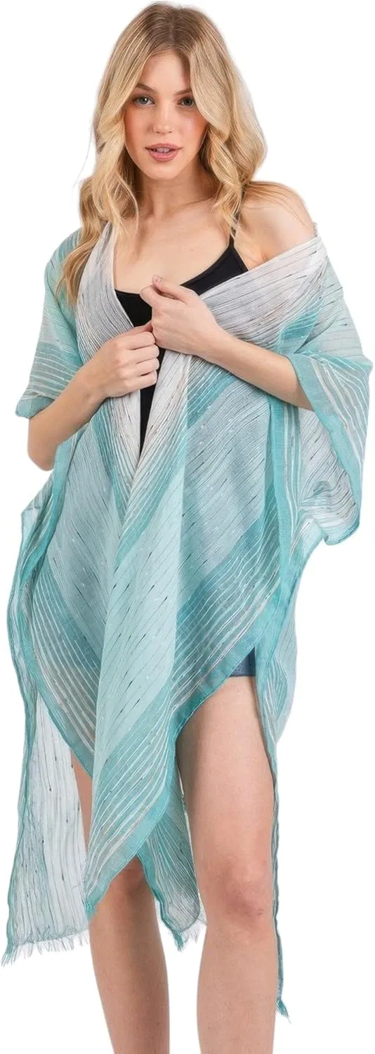 Женское кимоно с полосатым узором wh2001840-tone-cover-up, Mint