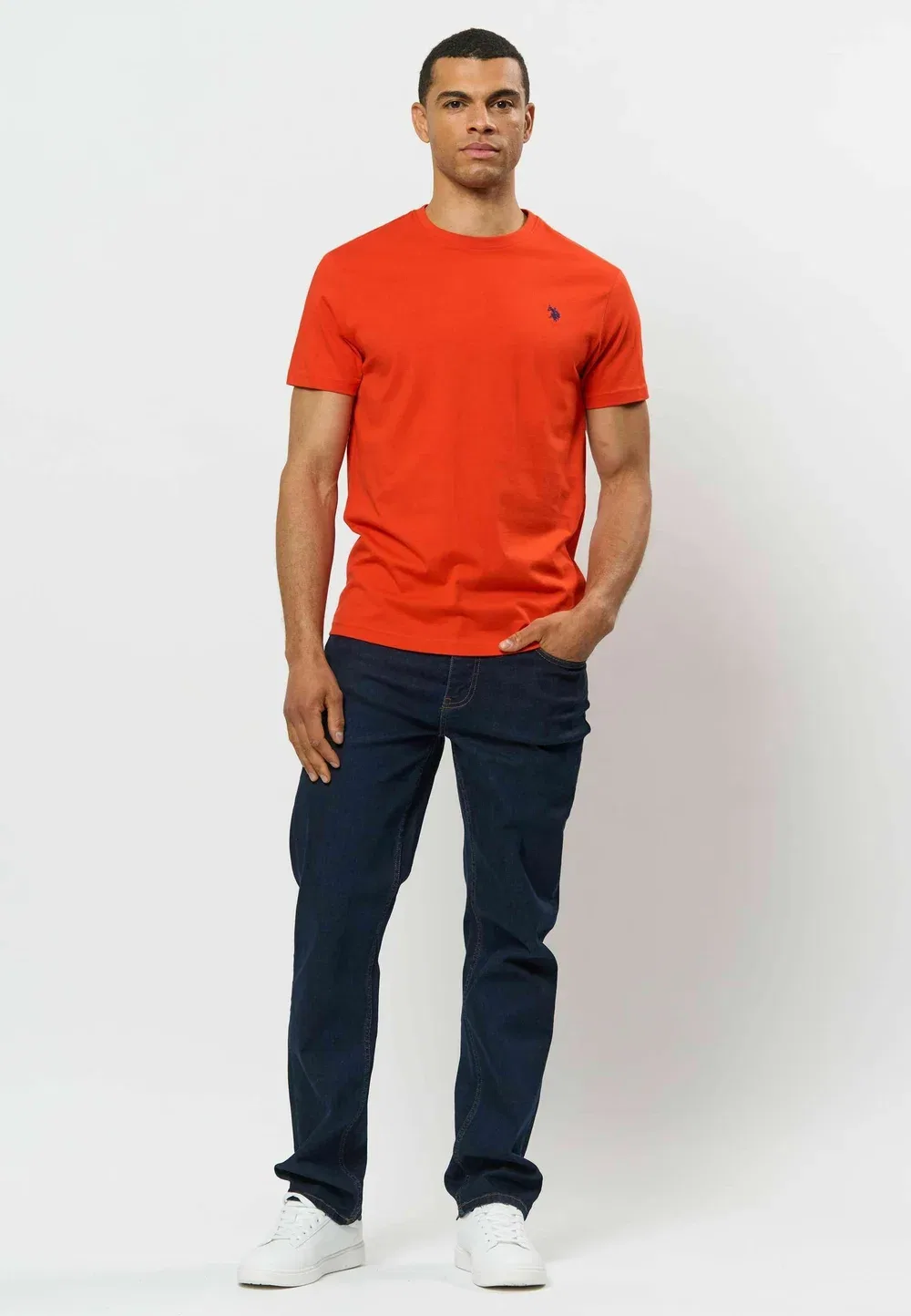 Умарджун - базовая футболка U.S. Polo Assn., Spicy Orange — фото 2