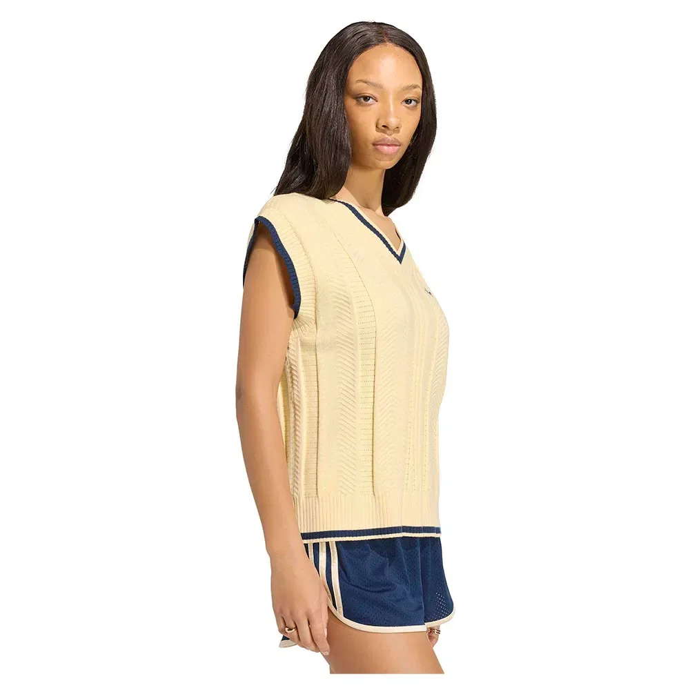 Женский жилет без рукавов Cable Knit Adidas Originals, Yellow