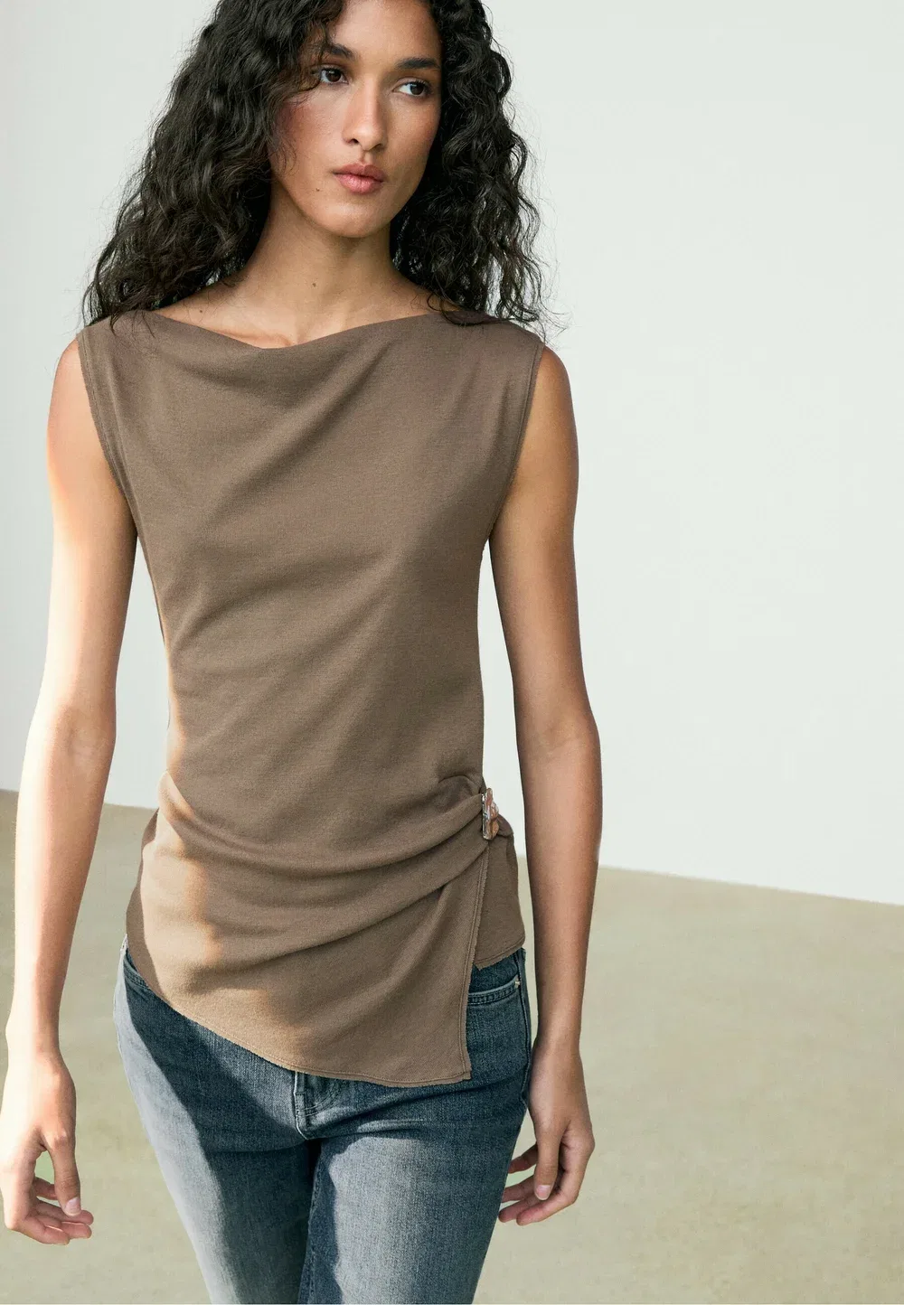 Топ Massimo Dutti, Mottled Brown