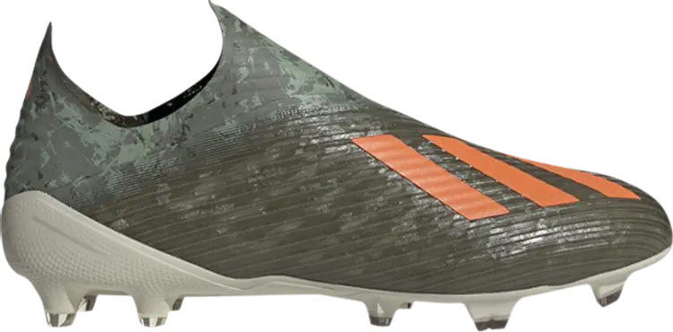 Бутсы Adidas X 19+ FG 'Legacy Green Solar Orange', зеленый — фото 2