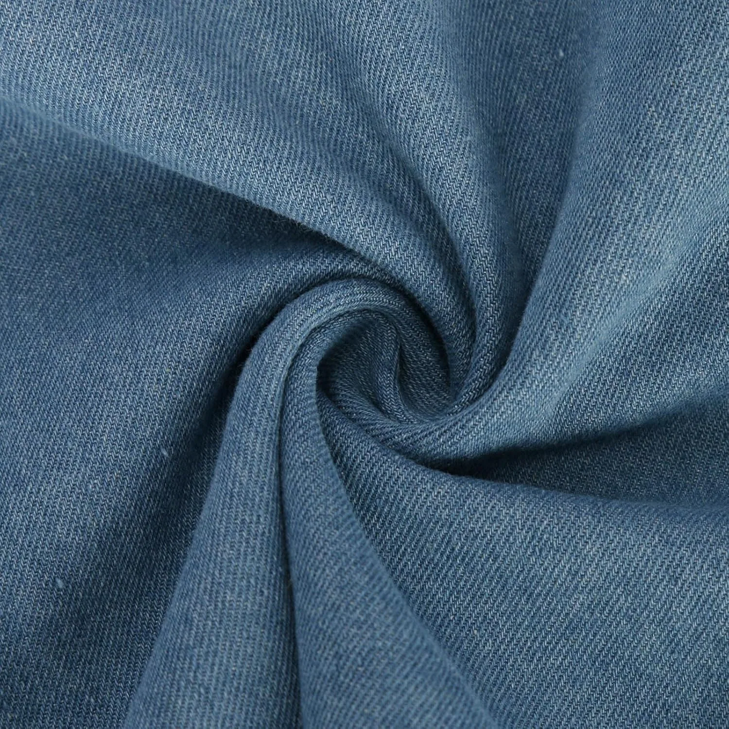 Женское джинсовое платье-рубашка оверсайз с потертостями, Blue — фото 3