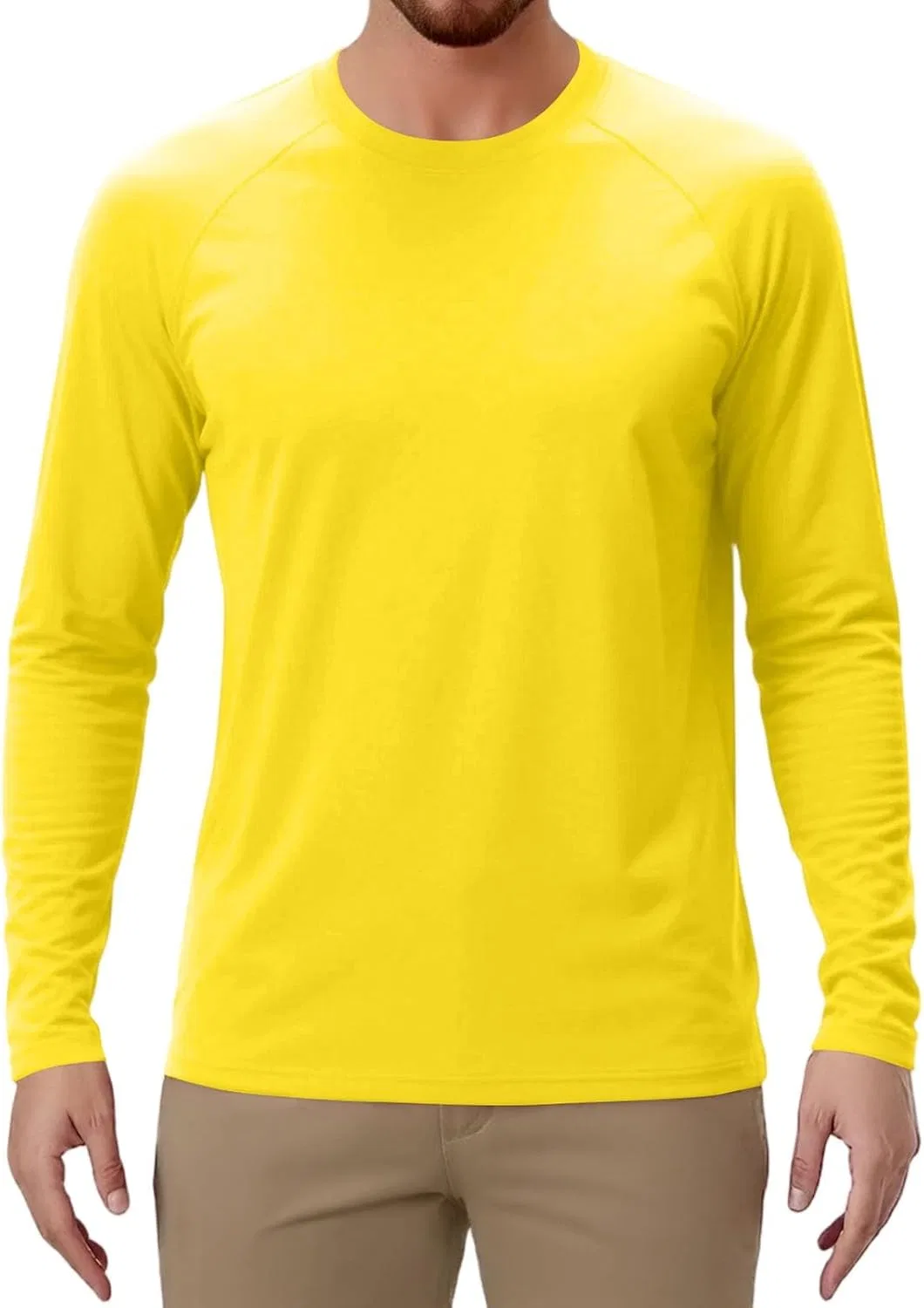 Мужская футболка с длинным рукавом OMING, Yellow