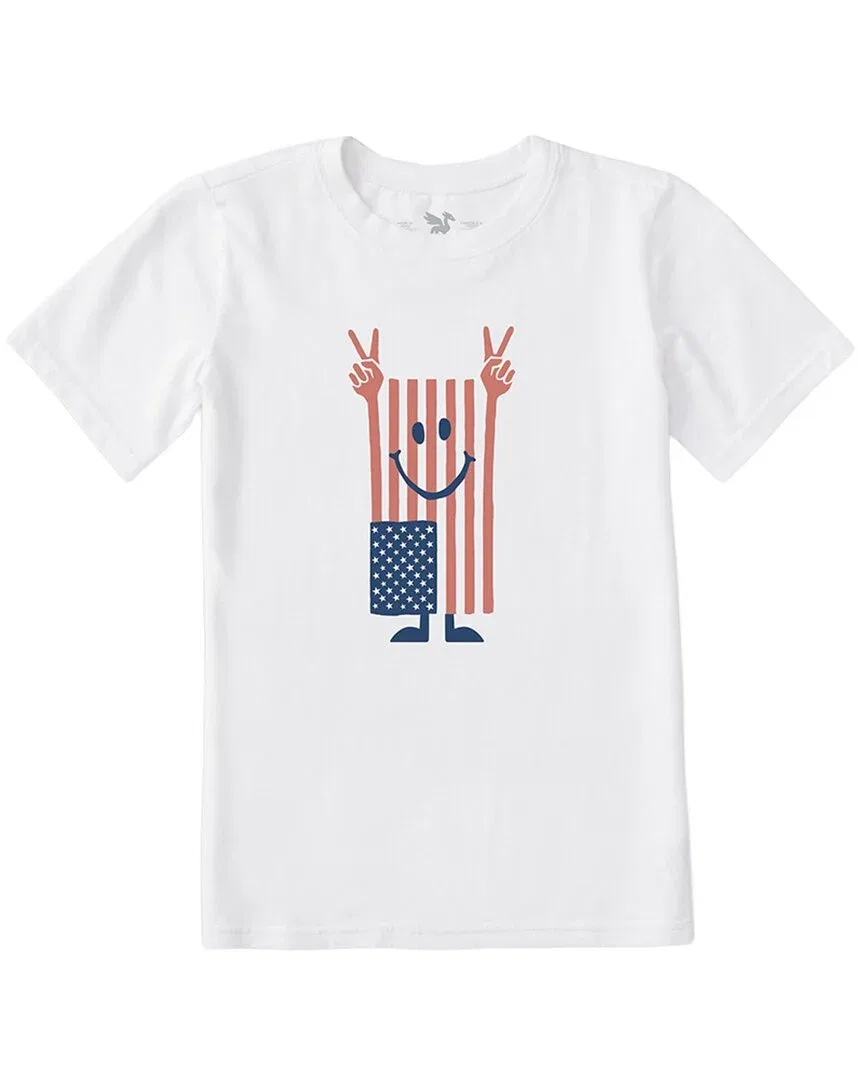 Детская футболка для девочек с принтом Life is Good Crusher Tee Life is Good, White