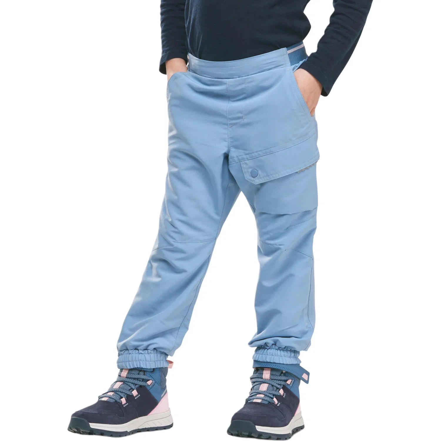 Детские брюки карго джинсовые Denim Blue DECATHLON, Denim Blue