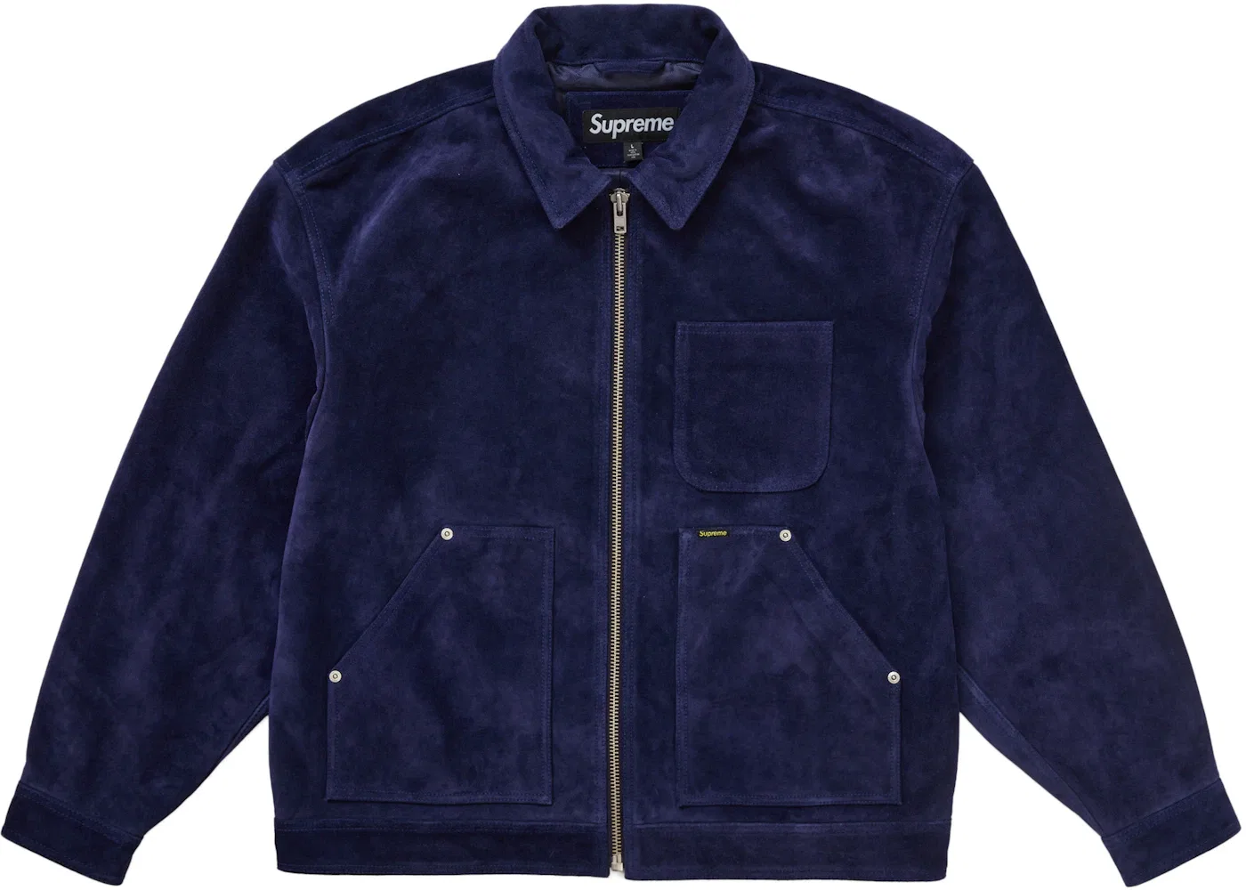 Мужская замшевая рабочая куртка Supreme Suede Work Jacket, синий