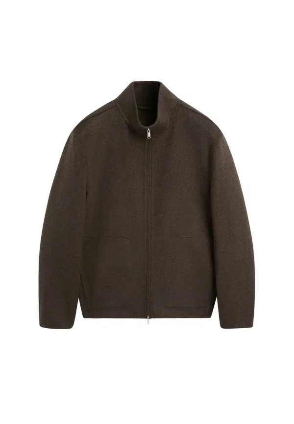 Куртка из шерсти Summer jacket Massimo Dutti, темно-коричневый
