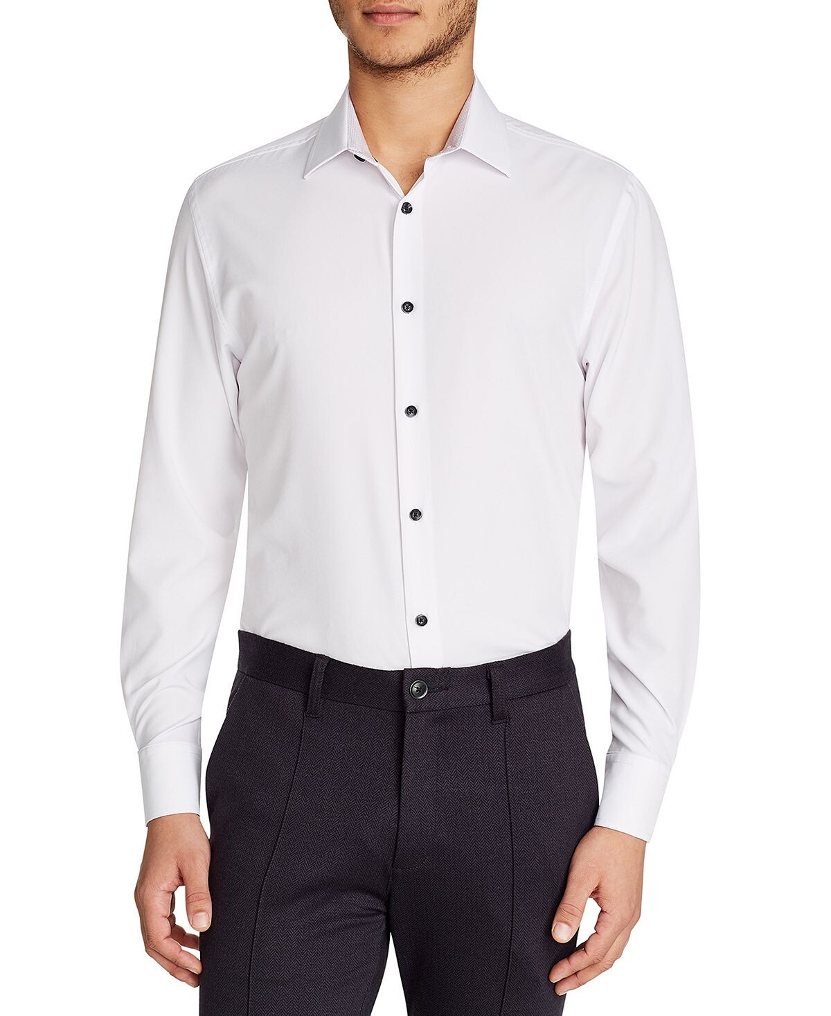 

Мужская классическая рубашка slim-fit solid performance stretch cooling comfort ConStruct, белый