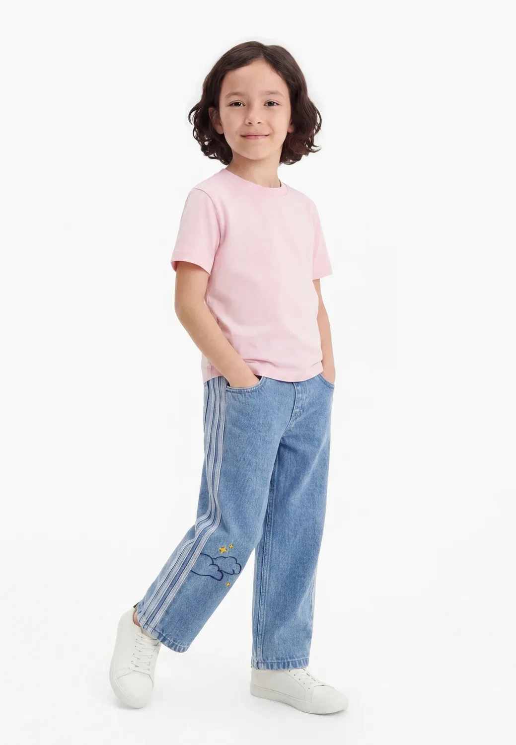 Детские штаны Care Bears - джинсы свободного кроя Adidas Originals, Light Denim