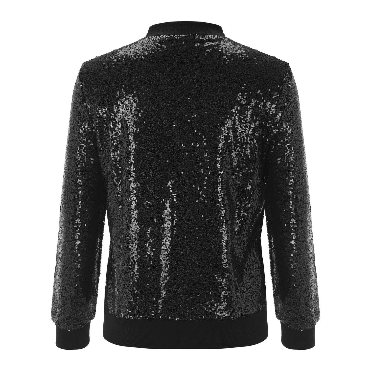 Женское зимнее пальто с пайетками, свободного кроя, длиной до колена, на молнии, Nero — фото 2