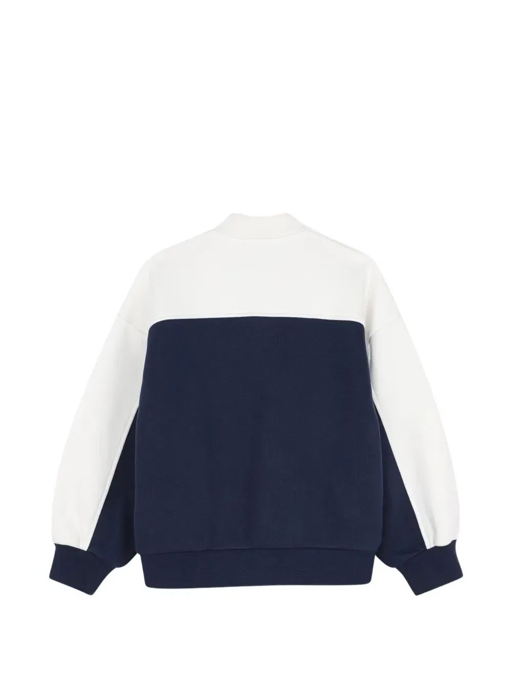 Кардиган в стиле колор-блок на кнопках Boss Kidswear, белый — фото 2