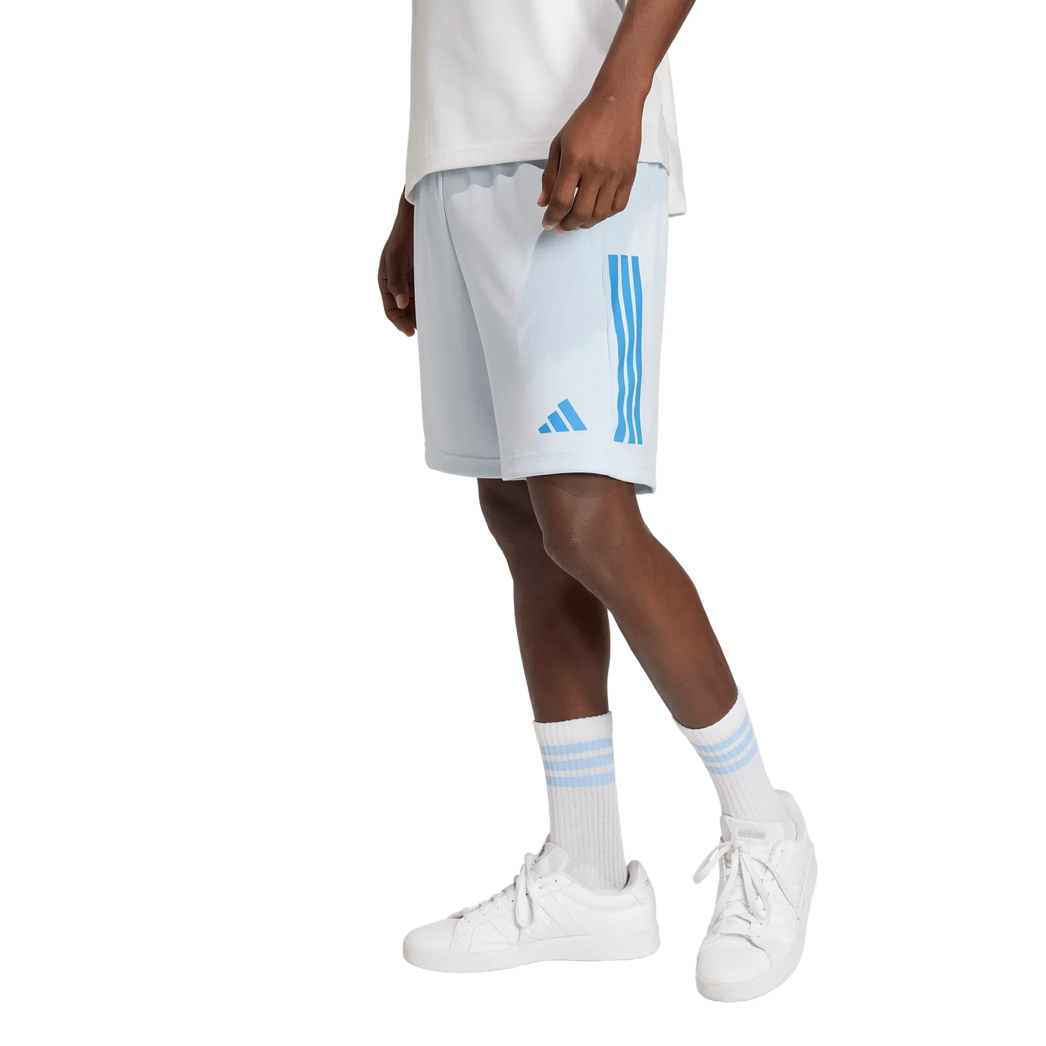 Мужские спортивные шорты средней посадки Adidas, серый — фото 2