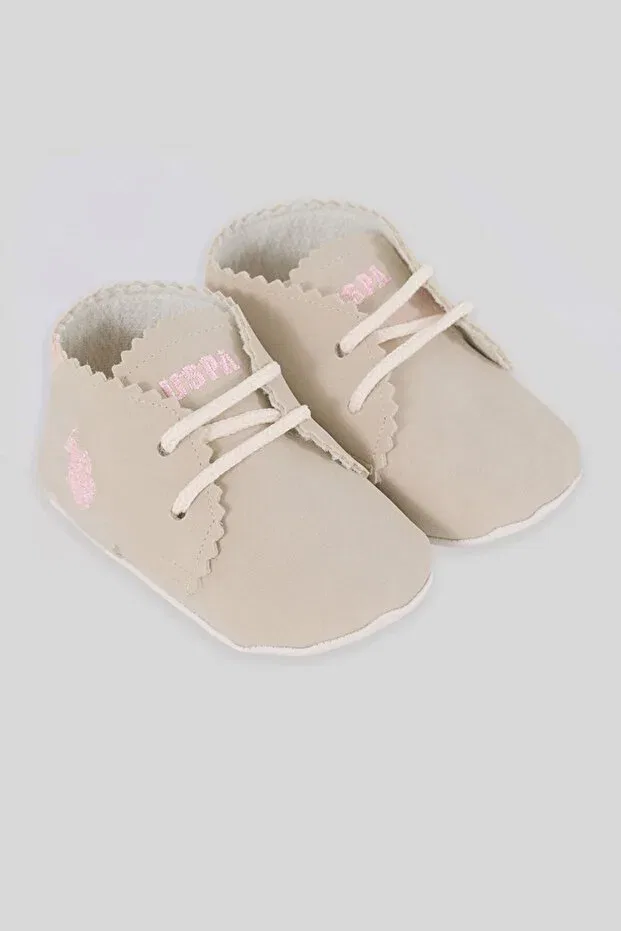 Детские ботинки для девочек на шнуровке U.S. Polo Assn., Nude Color — фото 2